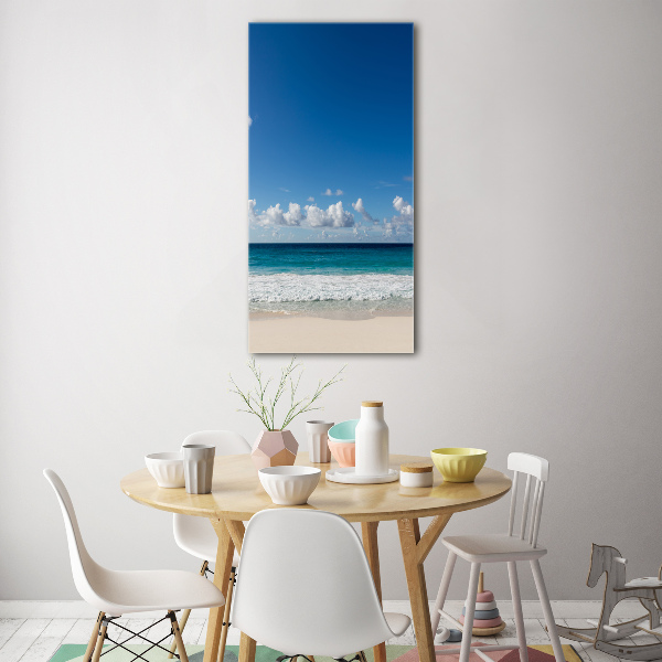 Quadro di vetro verticale Spiaggia tropicale