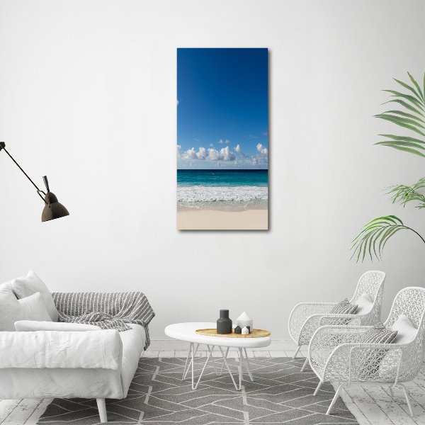 Quadro di vetro verticale Spiaggia tropicale