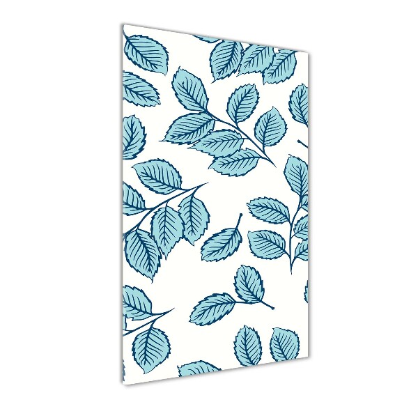 Quadro stampa su vetro verticale Foglie