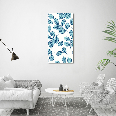 Quadro stampa su vetro verticale Foglie
