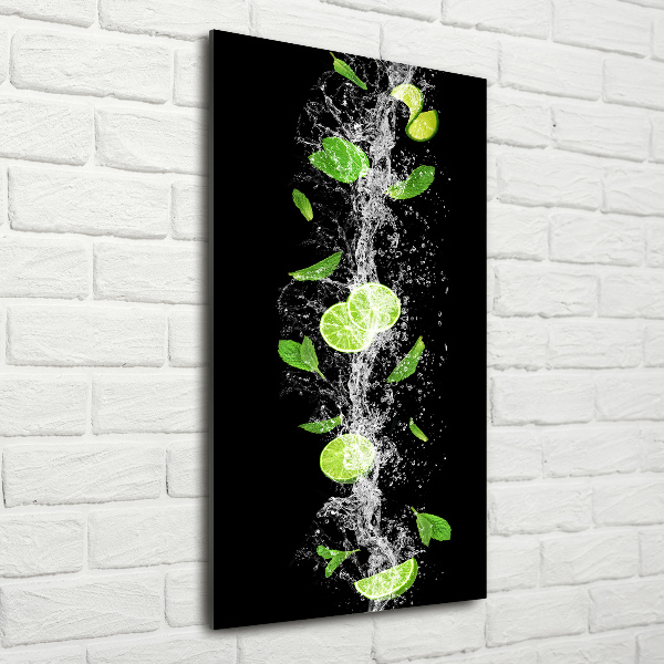 Quadro vetro verticale Lime