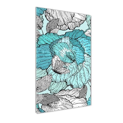 Quadro in vetro verticale Motivo floreale