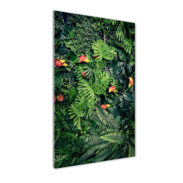Quadro vetro verticale Piante tropicali