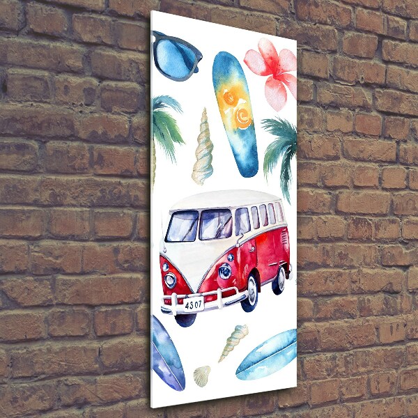 Quadro di vetro verticale Set da surfista