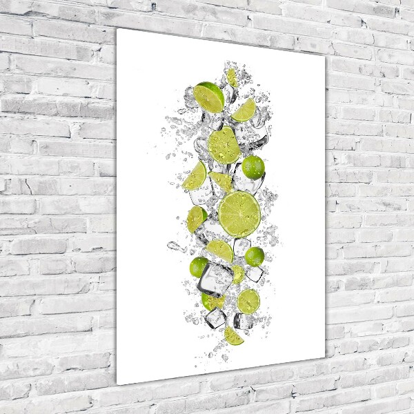 Quadro in vetro verticale Lime