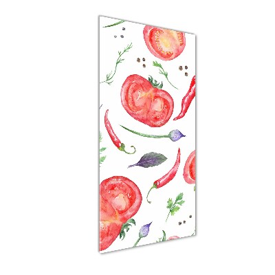 Quadro vetro verticale Verdure