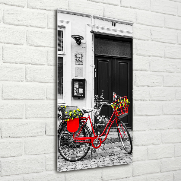 Quadro vetro verticale Bicicletta da città
