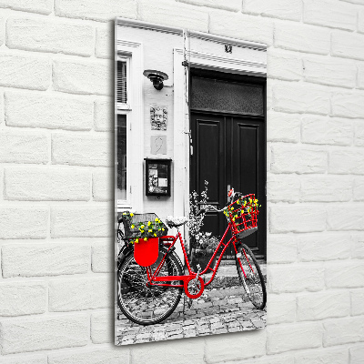 Quadro vetro verticale Bicicletta da città