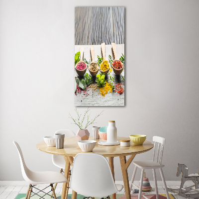 Quadro vetro verticale Spezie