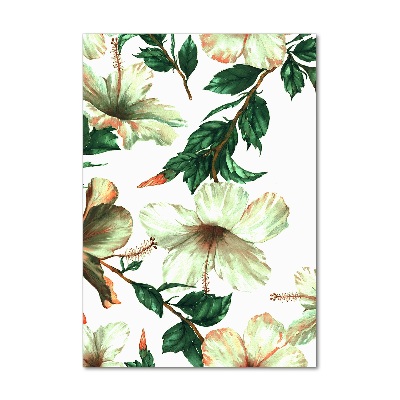 Quadro vetro verticale Ibisco