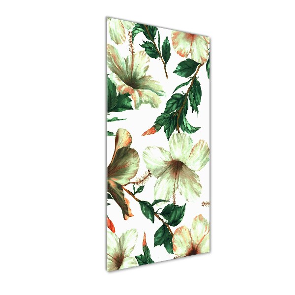 Quadro vetro verticale Ibisco