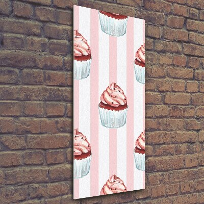 Quadro in vetro verticale Cupcakes