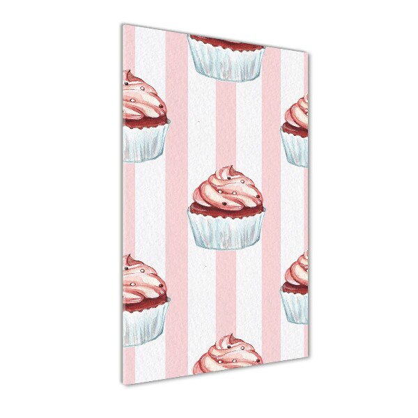 Quadro in vetro verticale Cupcakes