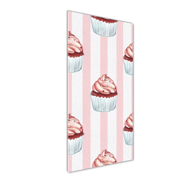 Quadro in vetro verticale Cupcakes