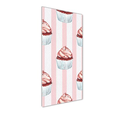 Quadro in vetro verticale Cupcakes