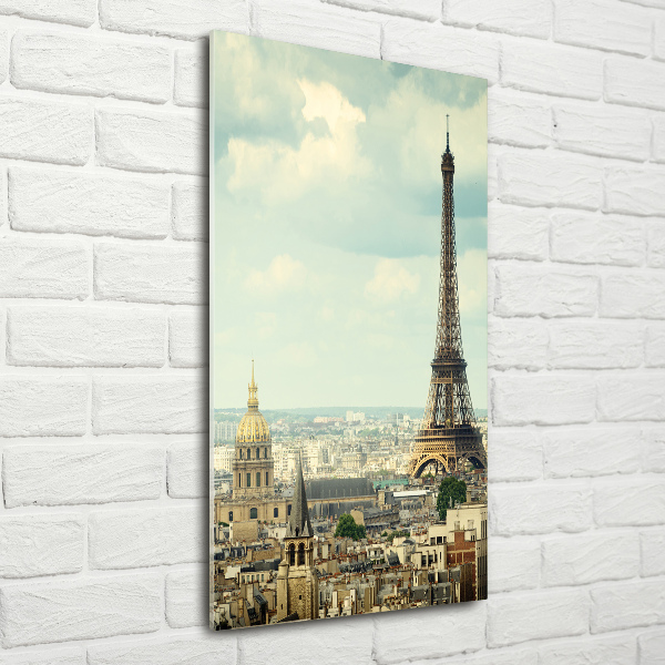 Quadro di vetro verticale Torre Eiffel Parigi