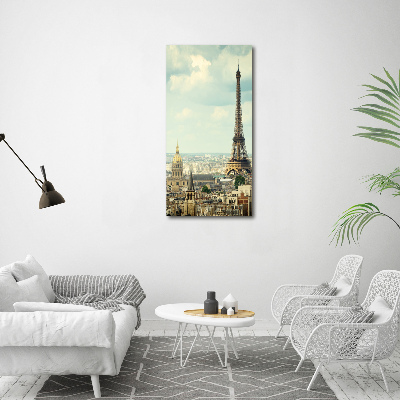Quadro di vetro verticale Torre Eiffel Parigi