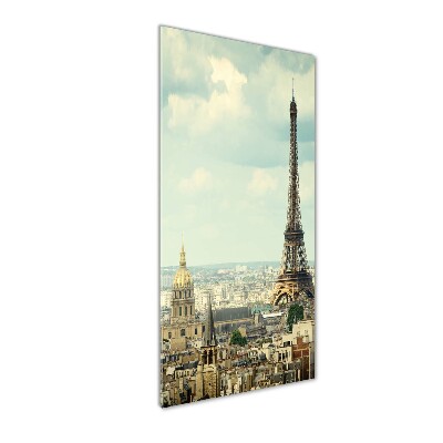 Quadro di vetro verticale Torre Eiffel Parigi