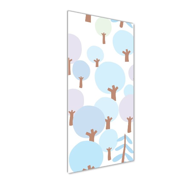 Quadro stampa su vetro verticale Alberi