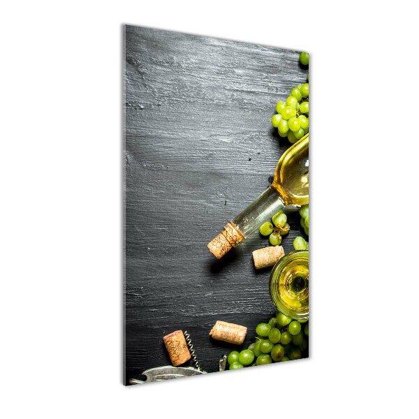 Quadro vetro verticale Uva e vino