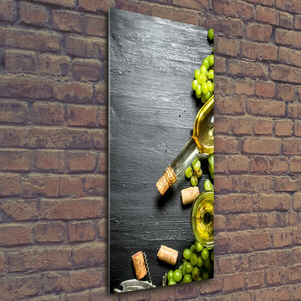 Quadro vetro verticale Uva e vino
