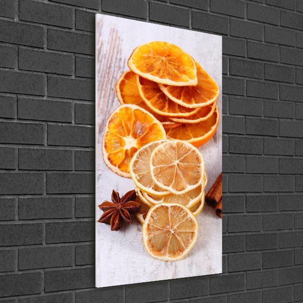 Quadro stampa su vetro verticale Il profumo del Natale