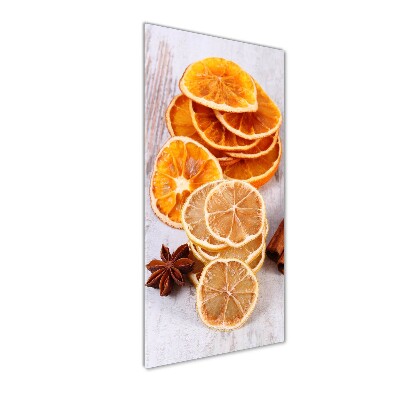 Quadro stampa su vetro verticale Il profumo del Natale