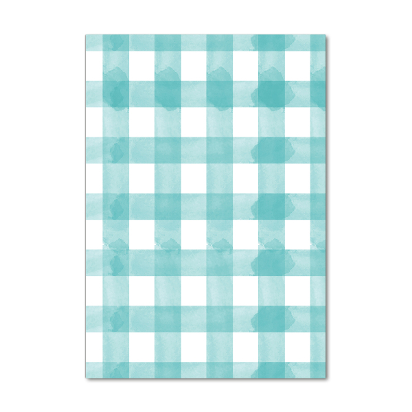 Quadro di vetro verticale A quadri blu