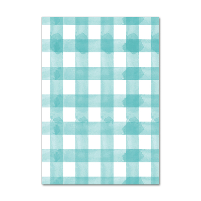 Quadro di vetro verticale A quadri blu