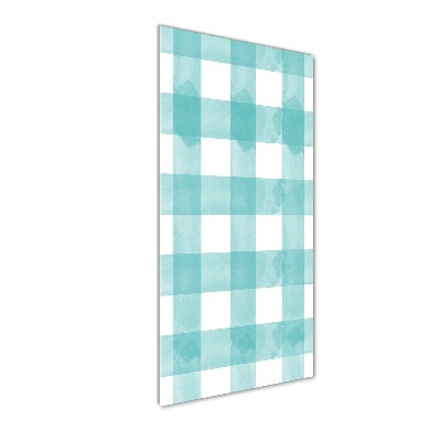 Quadro di vetro verticale A quadri blu