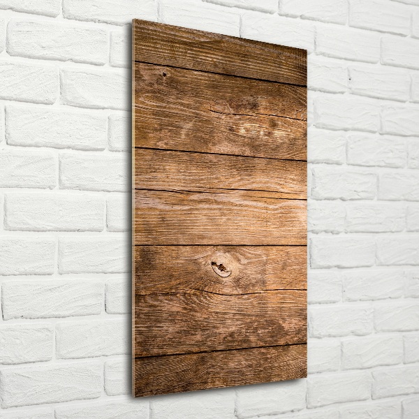 Quadro stampa su vetro verticale Sfondo in legno