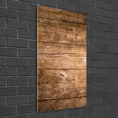 Quadro stampa su vetro verticale Sfondo in legno