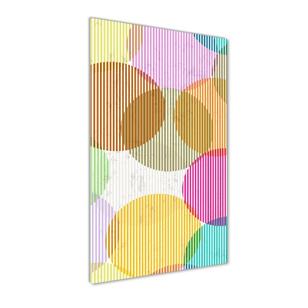 Quadro vetro verticale Cerchi colorati