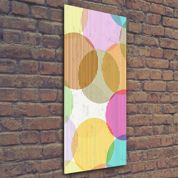 Quadro vetro verticale Cerchi colorati