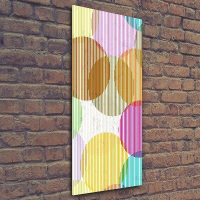 Quadro vetro verticale Cerchi colorati