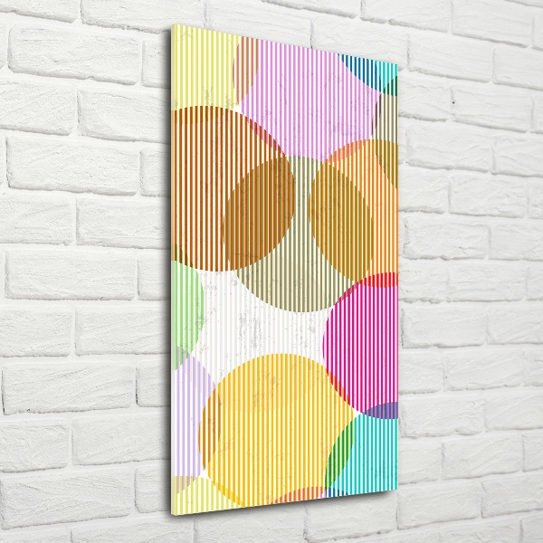 Quadro vetro verticale Cerchi colorati