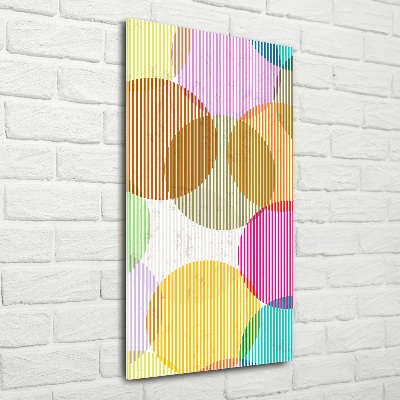 Quadro vetro verticale Cerchi colorati