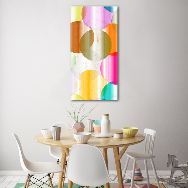 Quadro vetro verticale Cerchi colorati