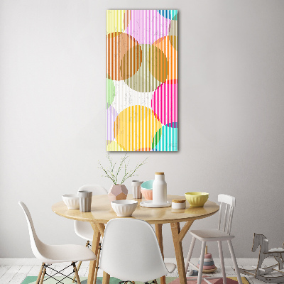 Quadro vetro verticale Cerchi colorati
