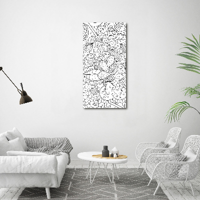Quadro di vetro verticale Sfondo Zentangle
