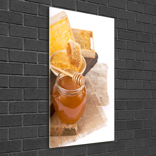 Quadro in vetro verticale Favi d'api