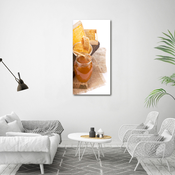 Quadro in vetro verticale Favi d'api