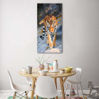 Quadro vetro verticale Tigre
