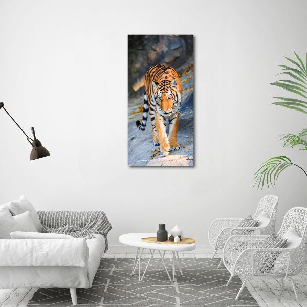 Quadro vetro verticale Tigre