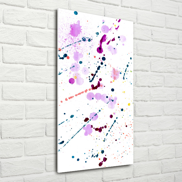 Quadro in vetro verticale Luoghi colorati