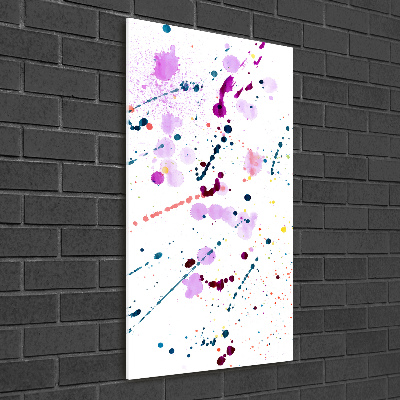 Quadro in vetro verticale Luoghi colorati