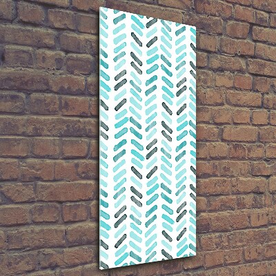 Quadro in vetro verticale Spina di pesce blu