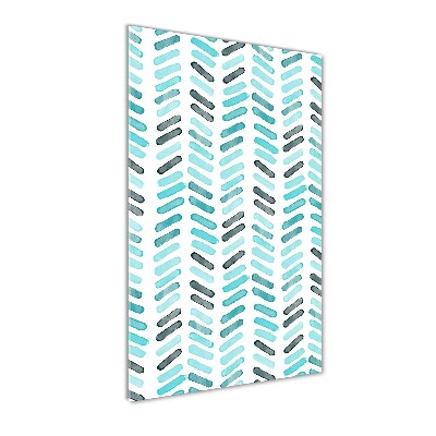 Quadro in vetro verticale Spina di pesce blu