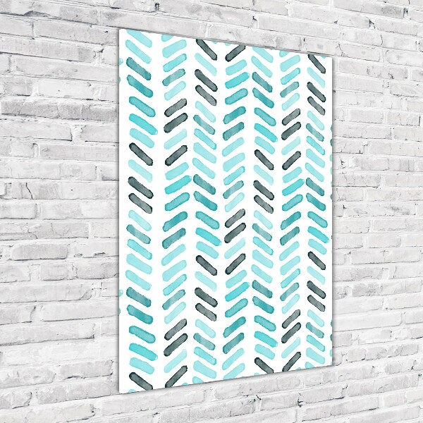 Quadro in vetro verticale Spina di pesce blu