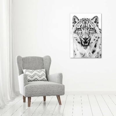 Quadro di vetro verticale Leopardo delle nevi